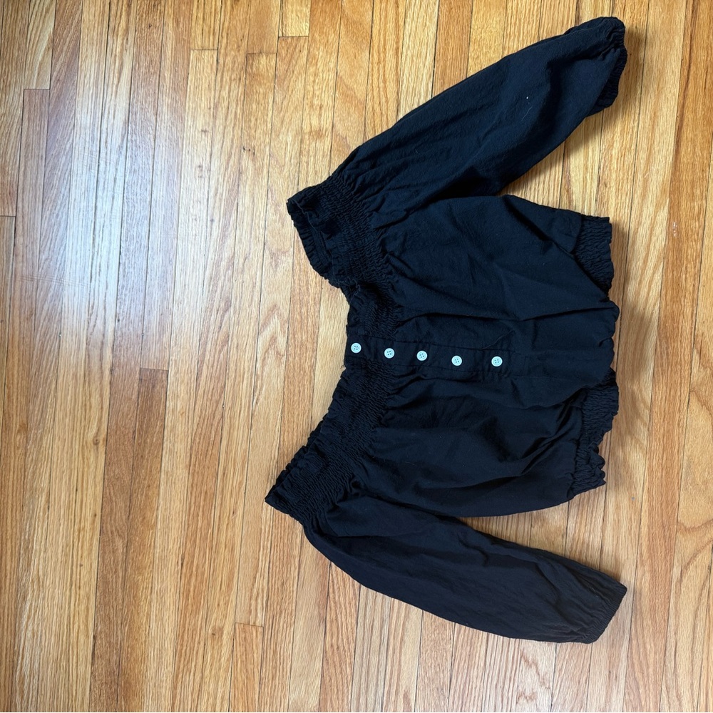 Black off the shoulder top